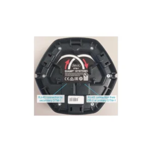 Mặt đáy micro bàn Biamp Devio DTM-1 với hai cổng kết nối RJ-45