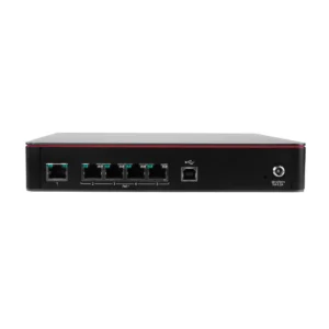 Mặt sau Biamp Devio SCX 400: cổng Ethernet, USB-B và đầu nối nguồn