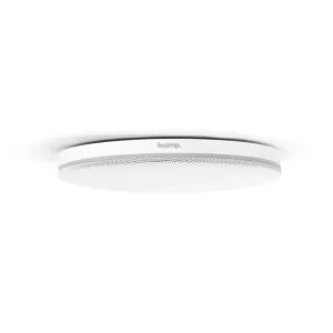 Biamp Parlé TCM-XEX màu trắng — micro trần mỏng nhìn nghiêng từ dưới lên