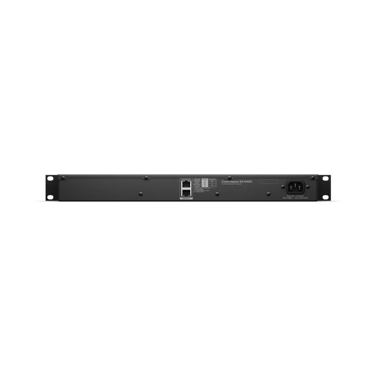 Bose ControlSpace EX-12AEC — mặt sau với cổng mạng và ngõ nguồn