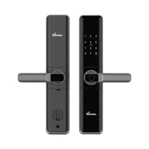Khóa DEMAX EL-C68 màu Xám Không Gian — cặp hai tấm khóa chụp chính diện (catalogue DEMAX 01/2026)