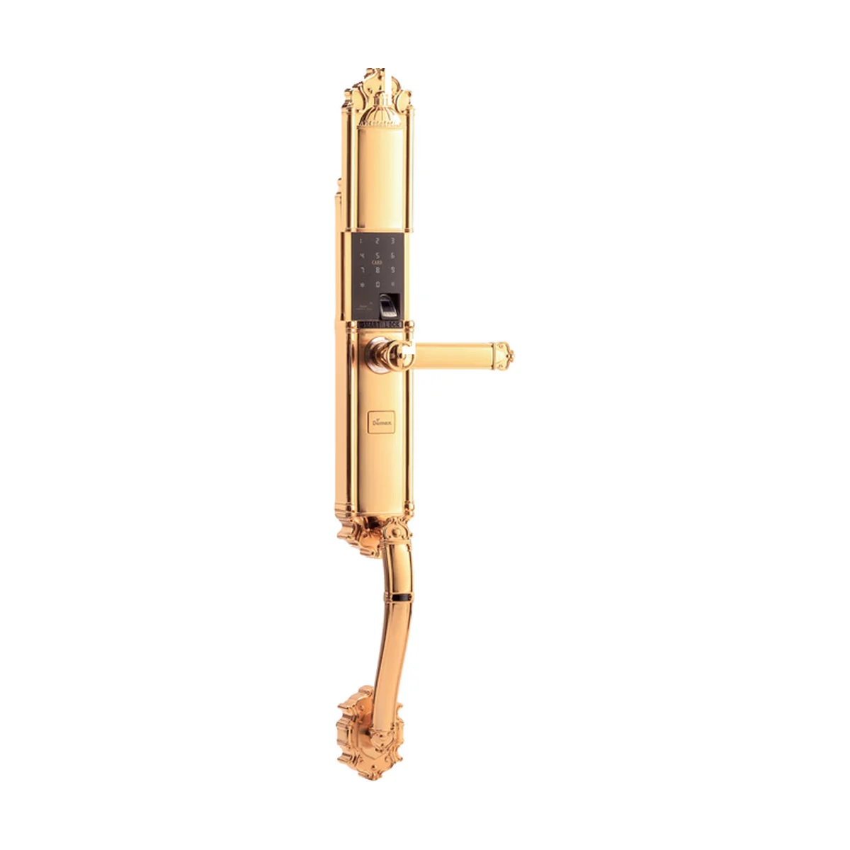 Khóa DEMAX EL821 — mặt ngoài cận cảnh với bàn phím và vân tay (ảnh từ catalogue DEMAX 01/2026)