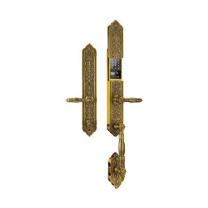 Khóa DEMAX EL888 — bản màu mạ đồng vàng (EL888 GB BRASS) (ảnh từ catalogue DEMAX 01/2026)