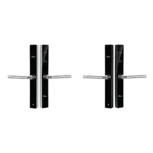 Khóa cửa thông minh DEMAX HEL330 — ảnh sản phẩm các mặt và màu hoàn thiện, nguồn catalogue DEMAX 01/2026