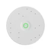 Sennheiser TeamConnect Ceiling Medium — micro mảng gắn trần, nhìn từ dưới lên với vòng đèn LED ở giữa